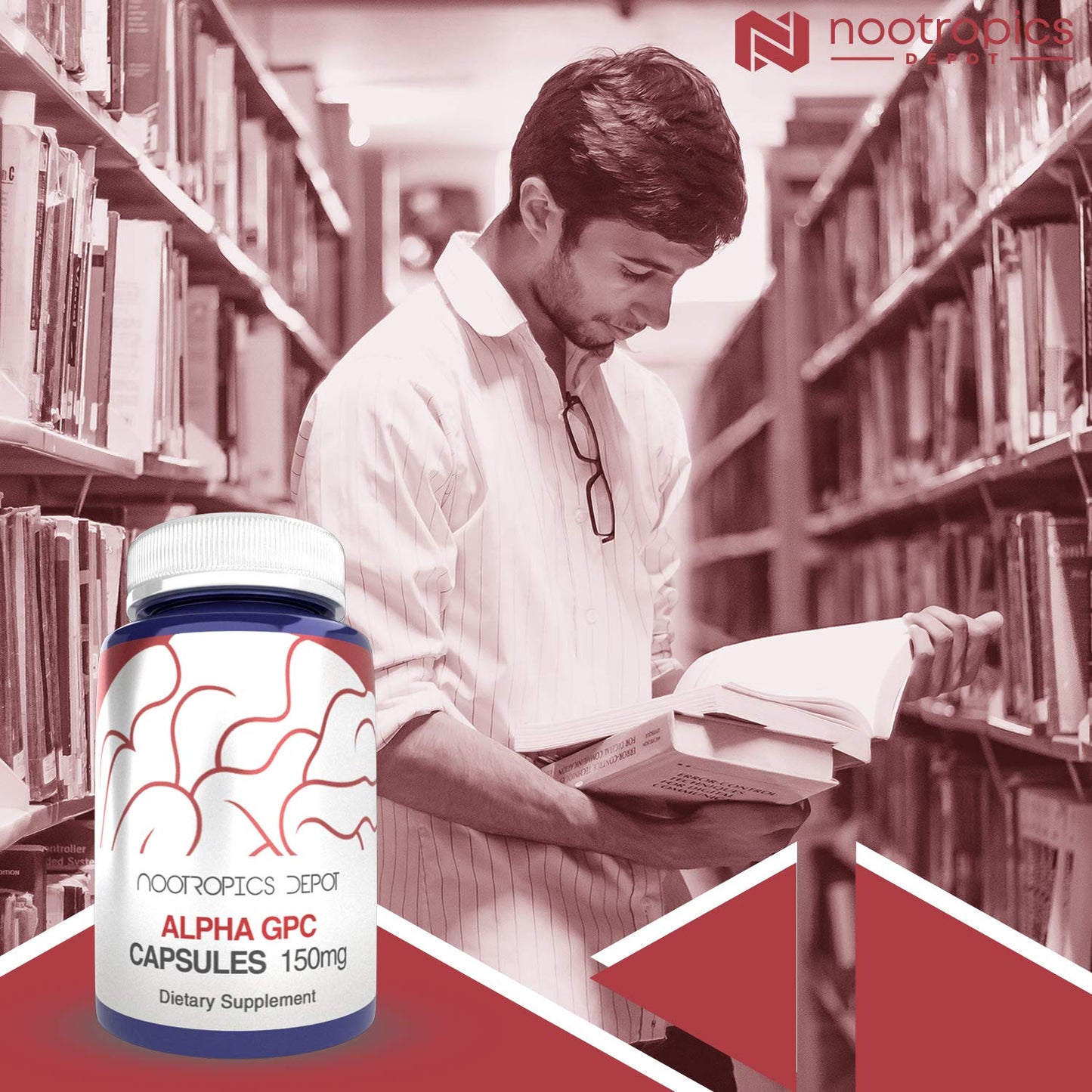 Nootropics Depot Alpha GPC capsules for cognitive support