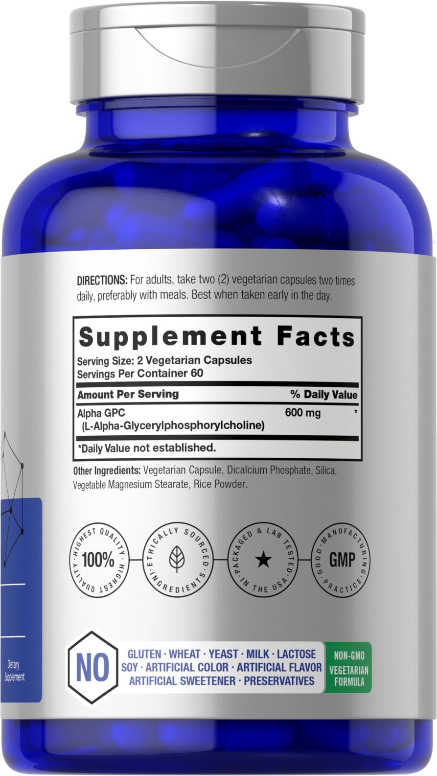 Horbäach Alpha GPC supplement label details