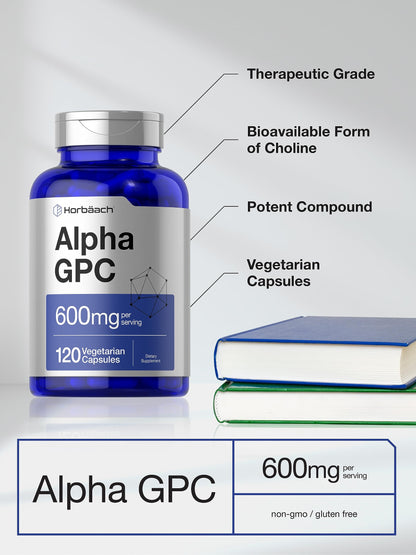 Horbäach Alpha GPC capsules dietary supplement packaging