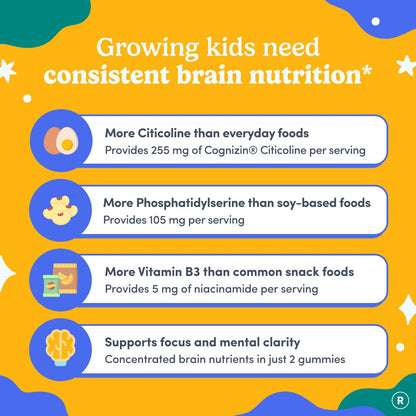 First Day kids brain support vitamins with Cognizin and Phosphatidylserine