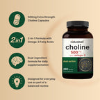 NatureBell Choline 500mg capsules texture and size