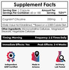 Nootropics Depot supplement bottle side label showing ingredients