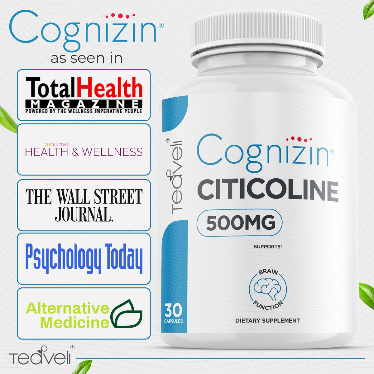 Teaveli Cognizin Citicoline capsules for memory and focus