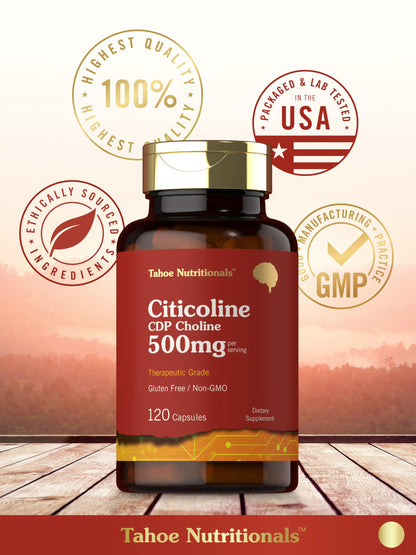 Authentic USA imported Tahoe Nutritionals Citicoline packaging