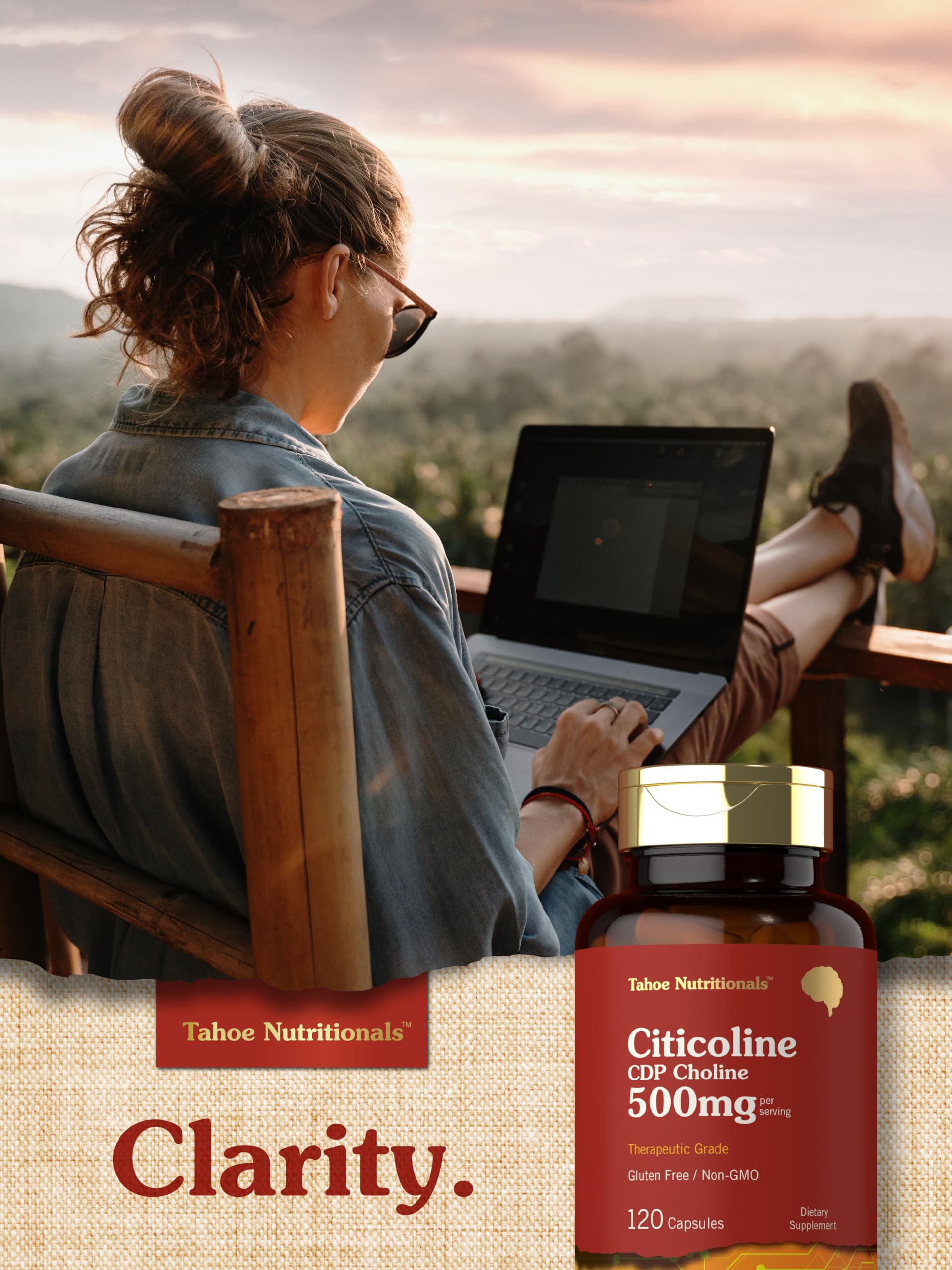 Tahoe Nutritionals Citicoline capsules for cognitive support