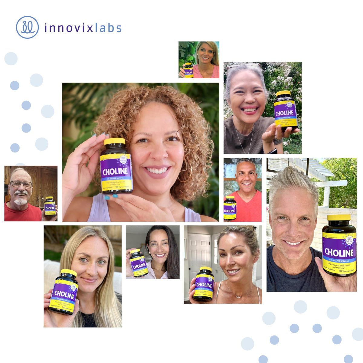 Side profile of InnovixLabs brain health supplement bottle