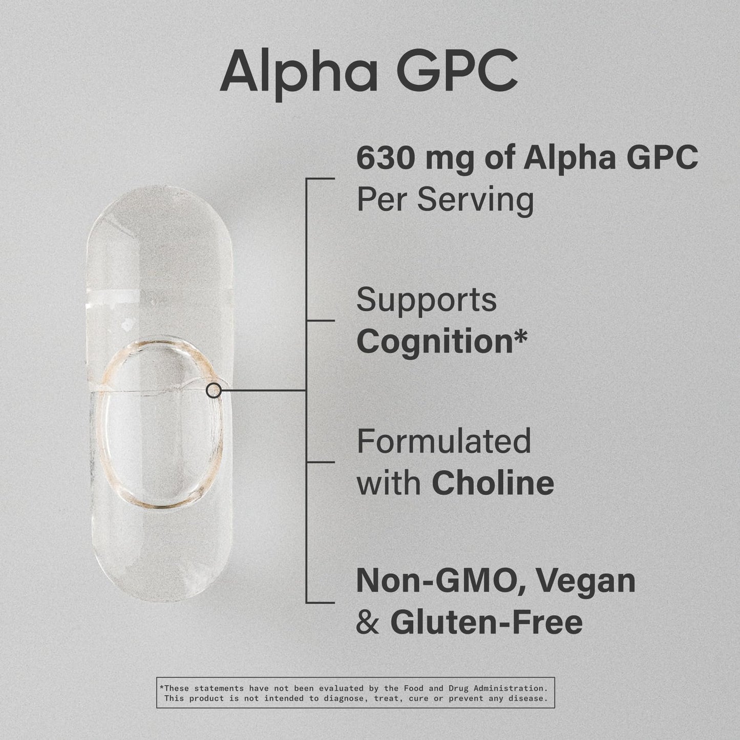 Sports Research Alpha GPC liquid veggie capsules supplement label