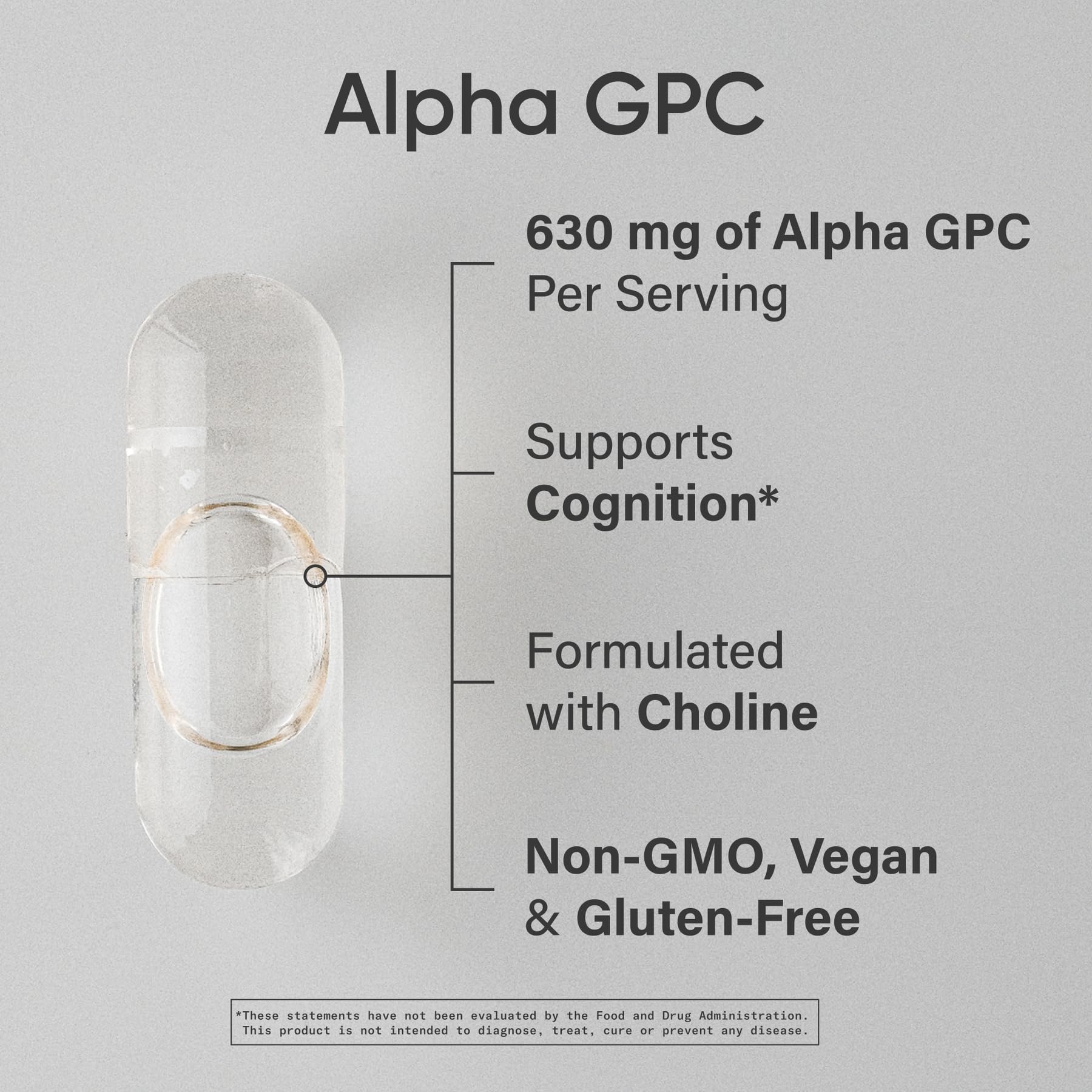 Sports Research Alpha GPC liquid veggie capsules supplement label