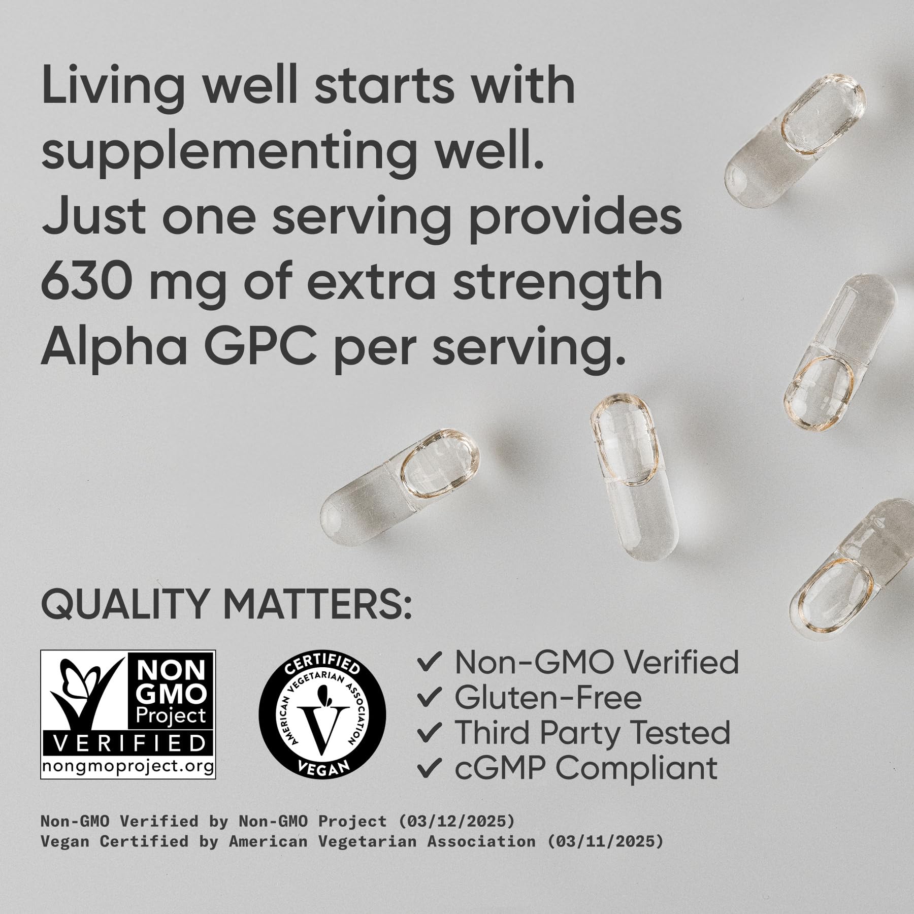 Sports Research Extra Strength Alpha GPC 60 count bottle