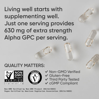 Sports Research Extra Strength Alpha GPC 60 count bottle