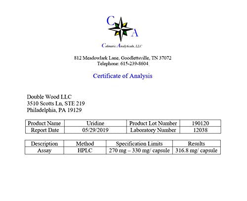 Double Wood Uridine Monophosphate 300mg dietary supplement