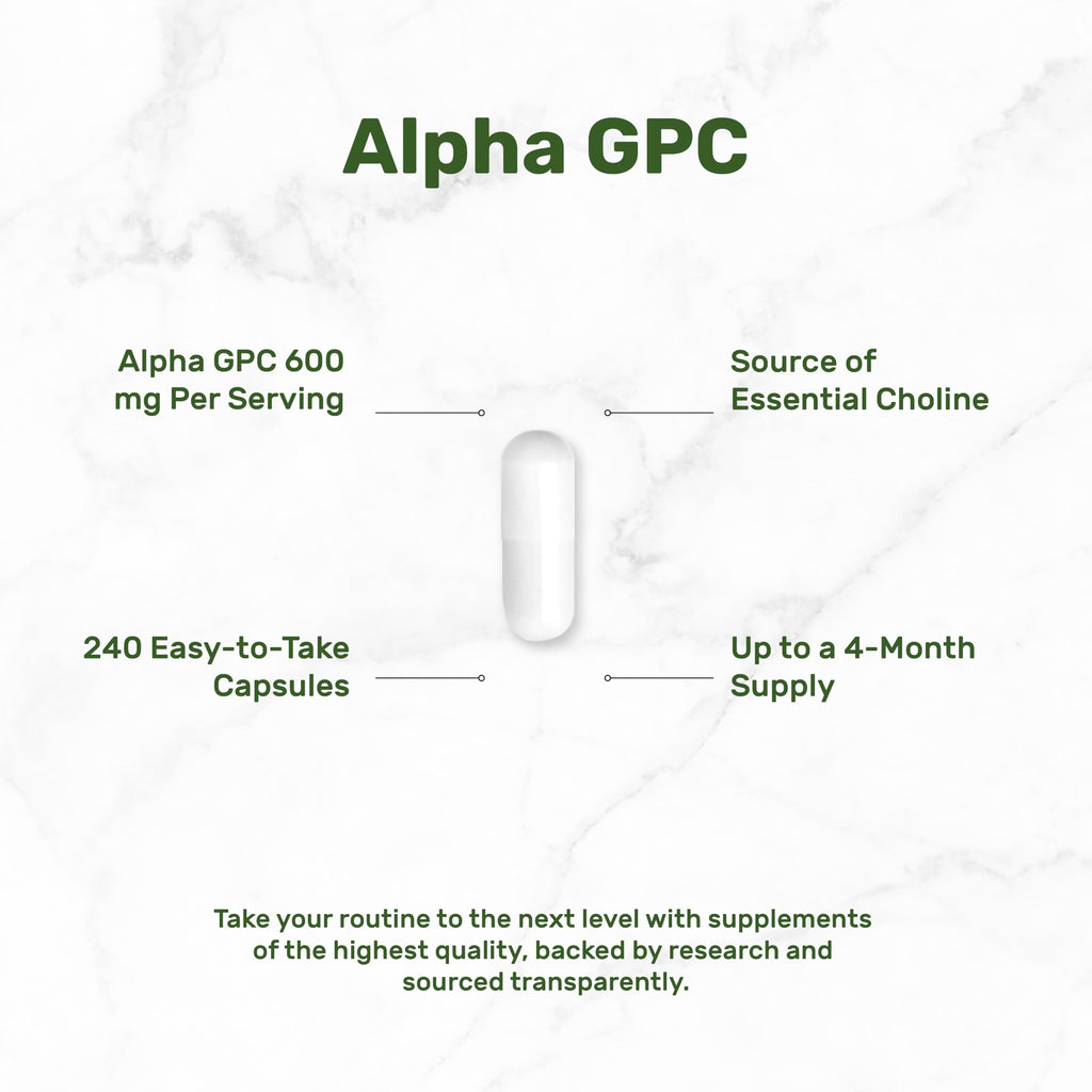 Deal Supplement Alpha GPC cognitive support side label