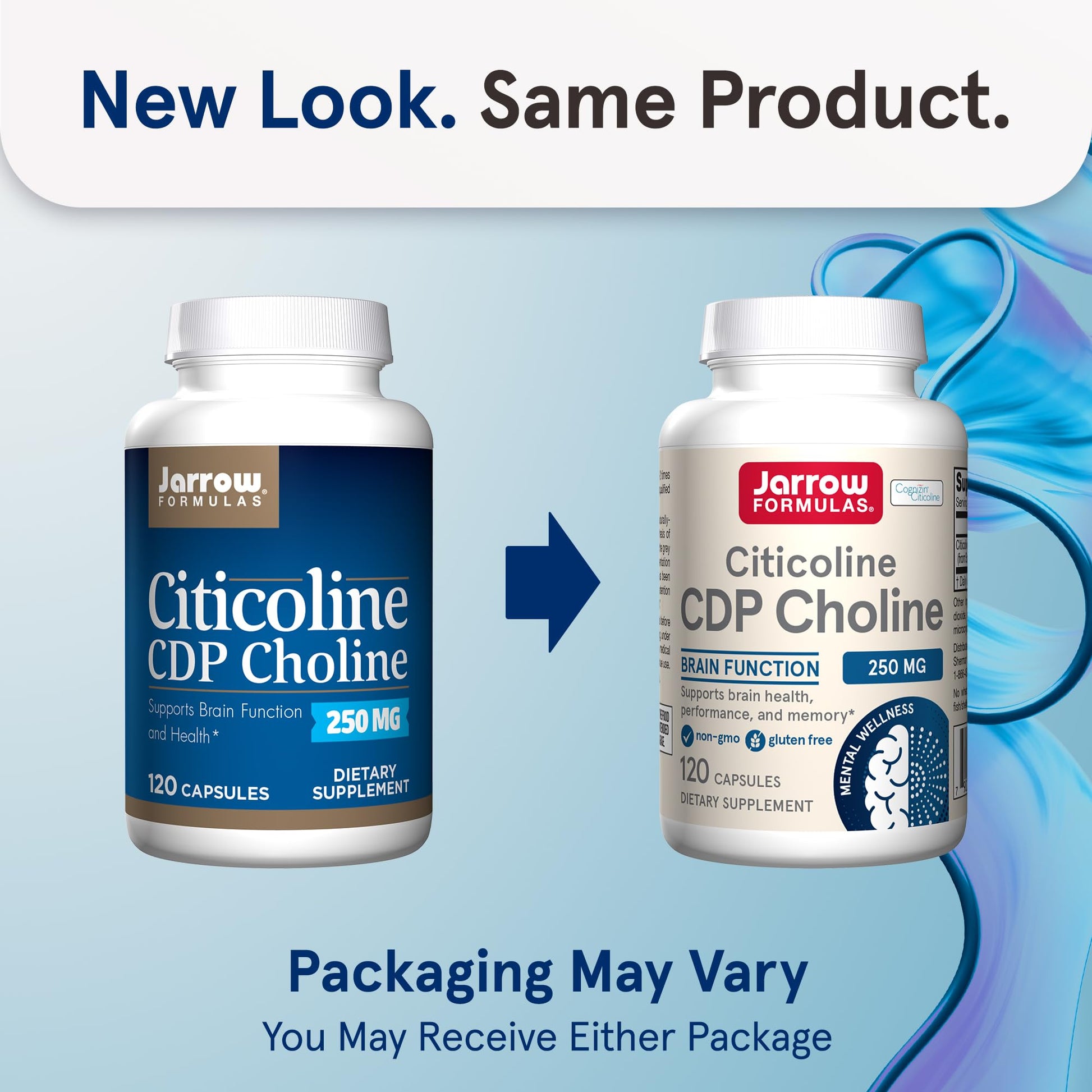 Jarrow Formulas Citicoline bottle showing 120 capsules label