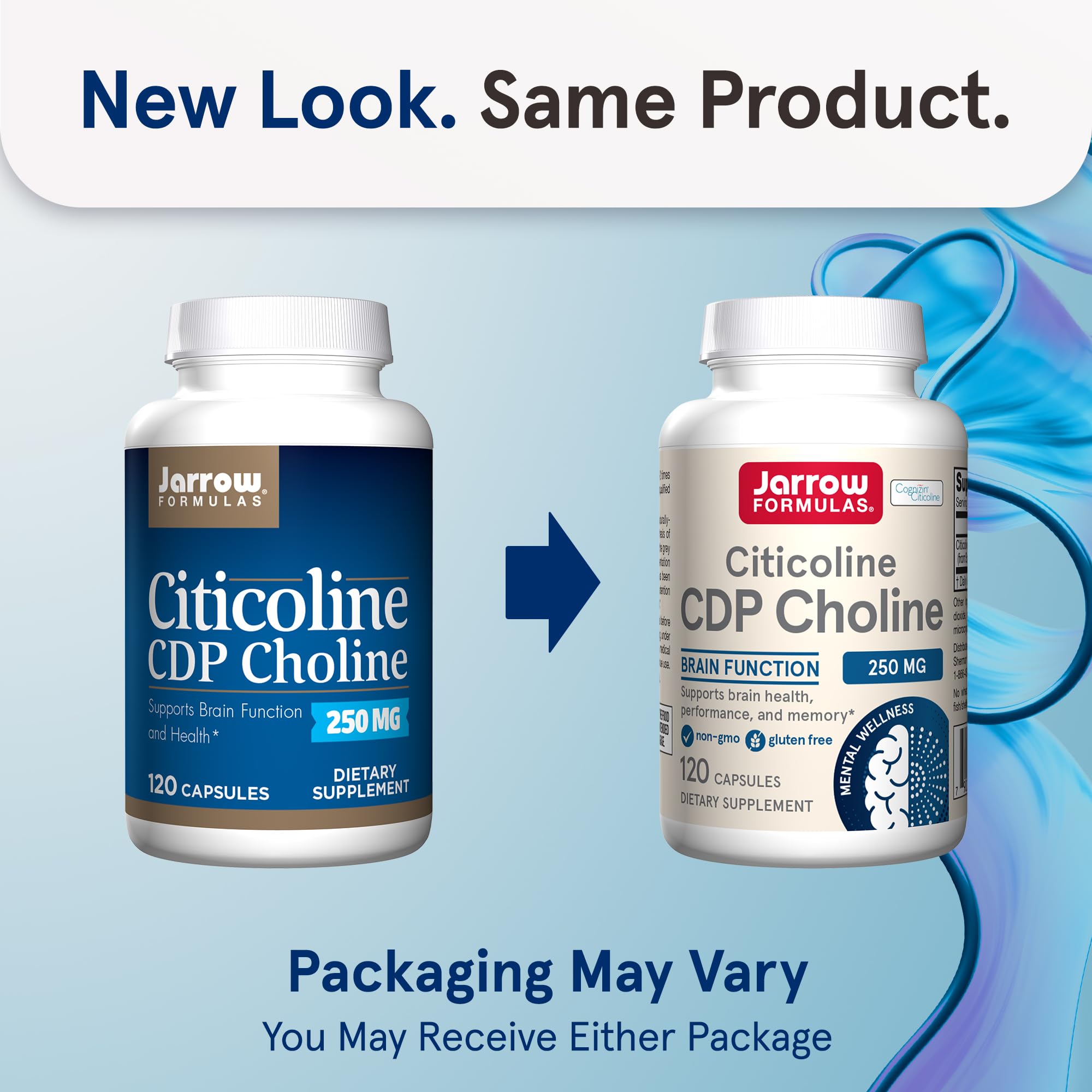 Jarrow Formulas Citicoline bottle showing 120 capsules label