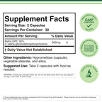 Double Wood Supplements Alpha GPC Choline supplement facts label