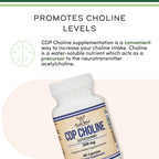 Double Wood Supplements CDP Choline bottle with loose capsules