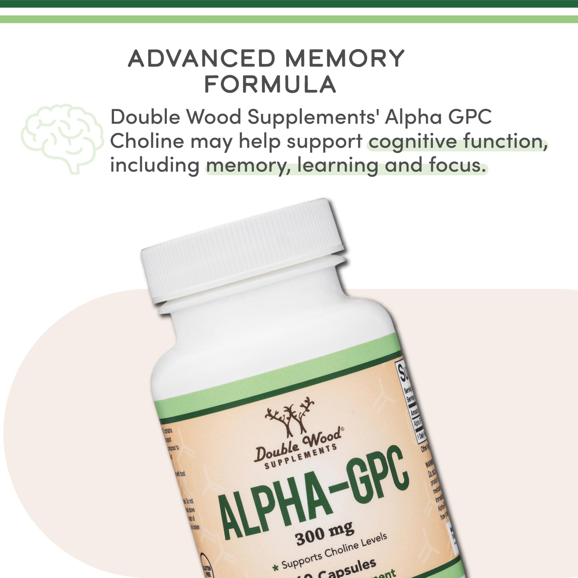 Authentic USA imported Alpha GPC supplement packaging