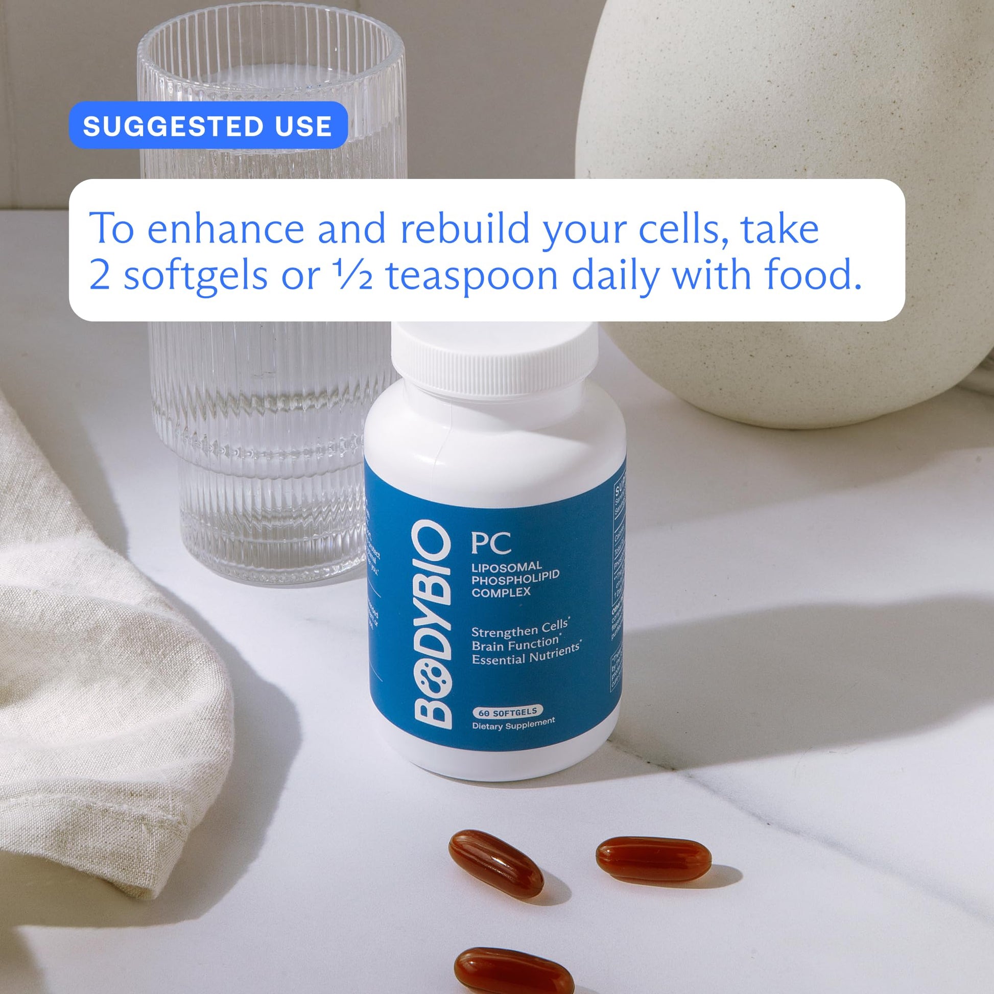 BodyBio PC brain health supplement packaging
