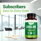 Nested Naturals 90 count vegan choline capsules lifestyle arrangement