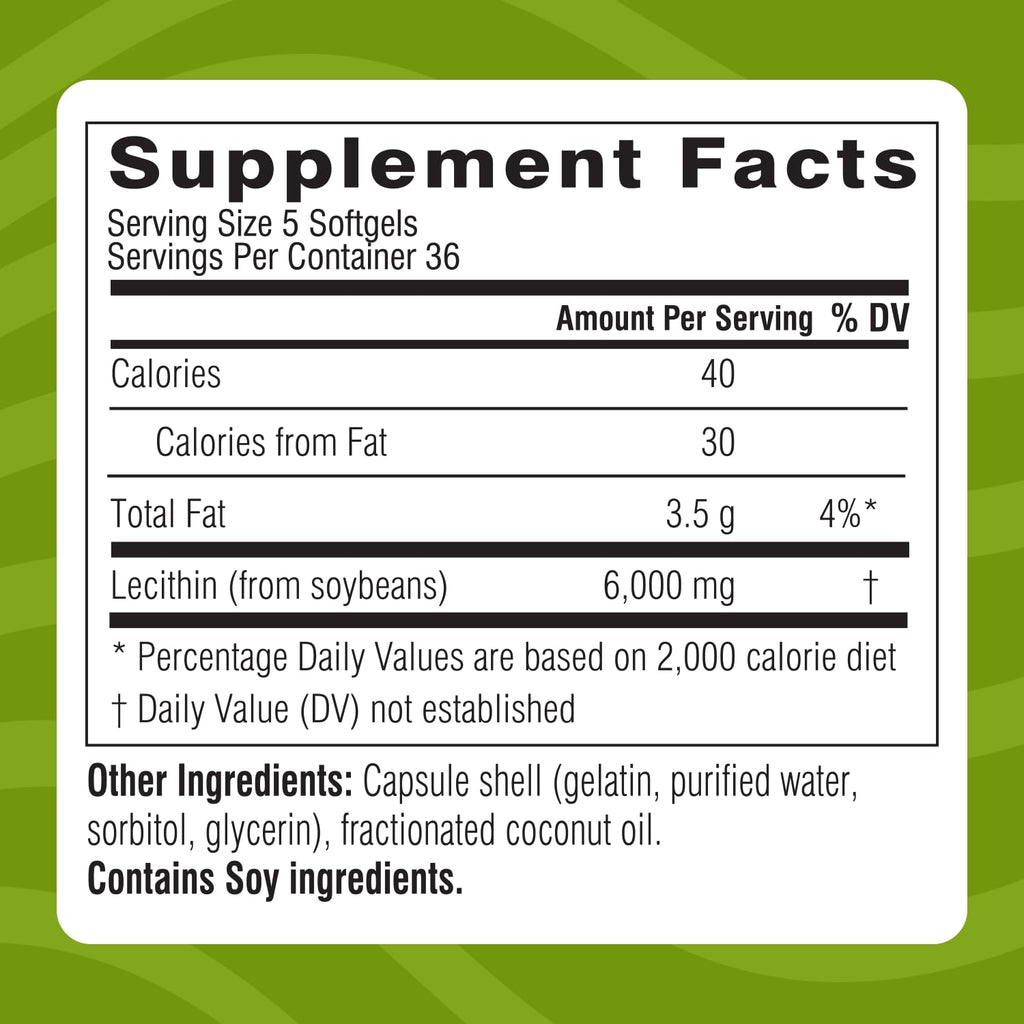 Close up of yellow lecithin softgel capsules