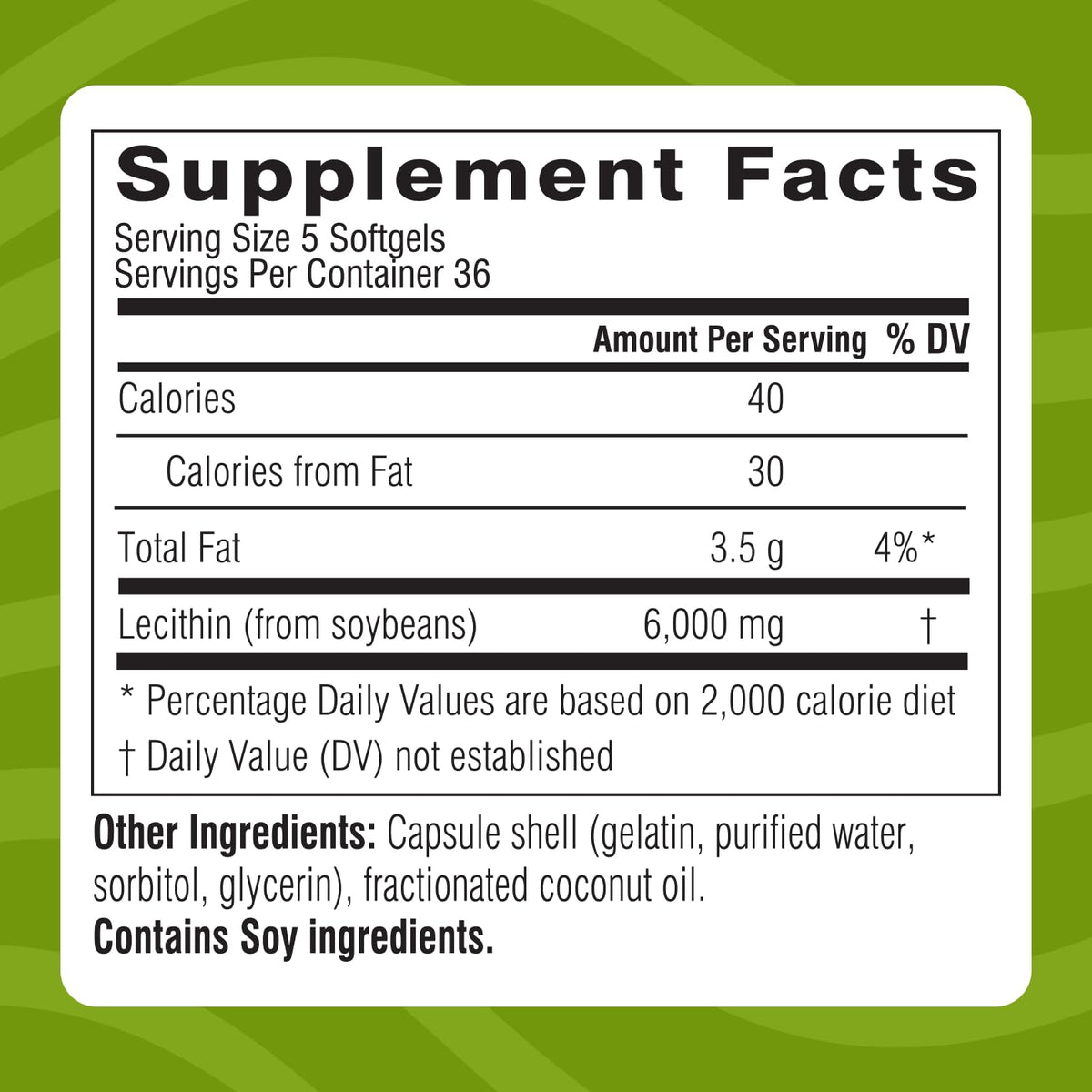 Close up of yellow lecithin softgel capsules