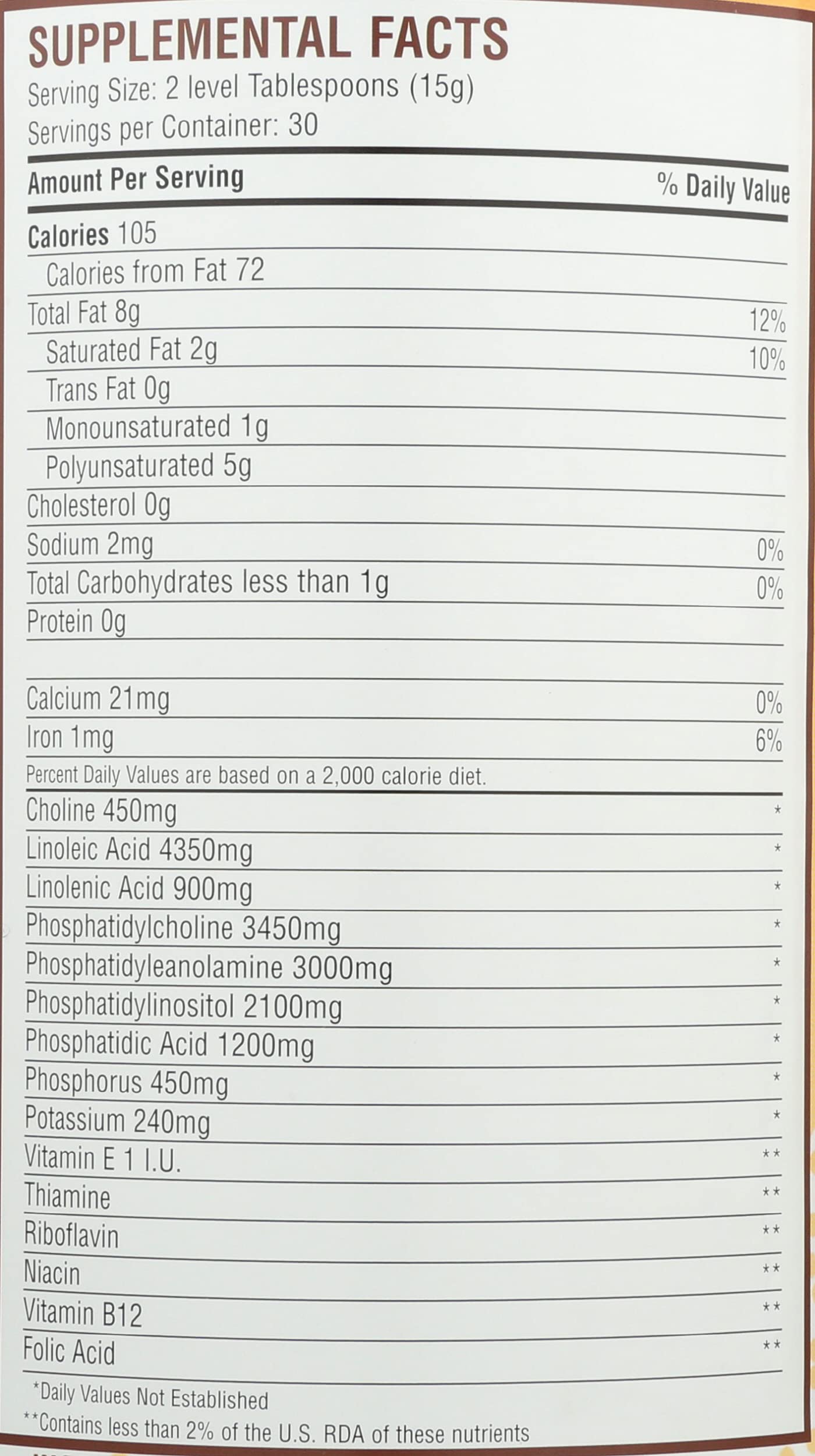 Authentic imported Fearn Soy Lecithin Granules bottle standing upright on a clean minimalist surface.