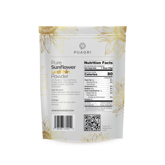 Non GMO allergen free sunflower lecithin supplement powder for smoothies