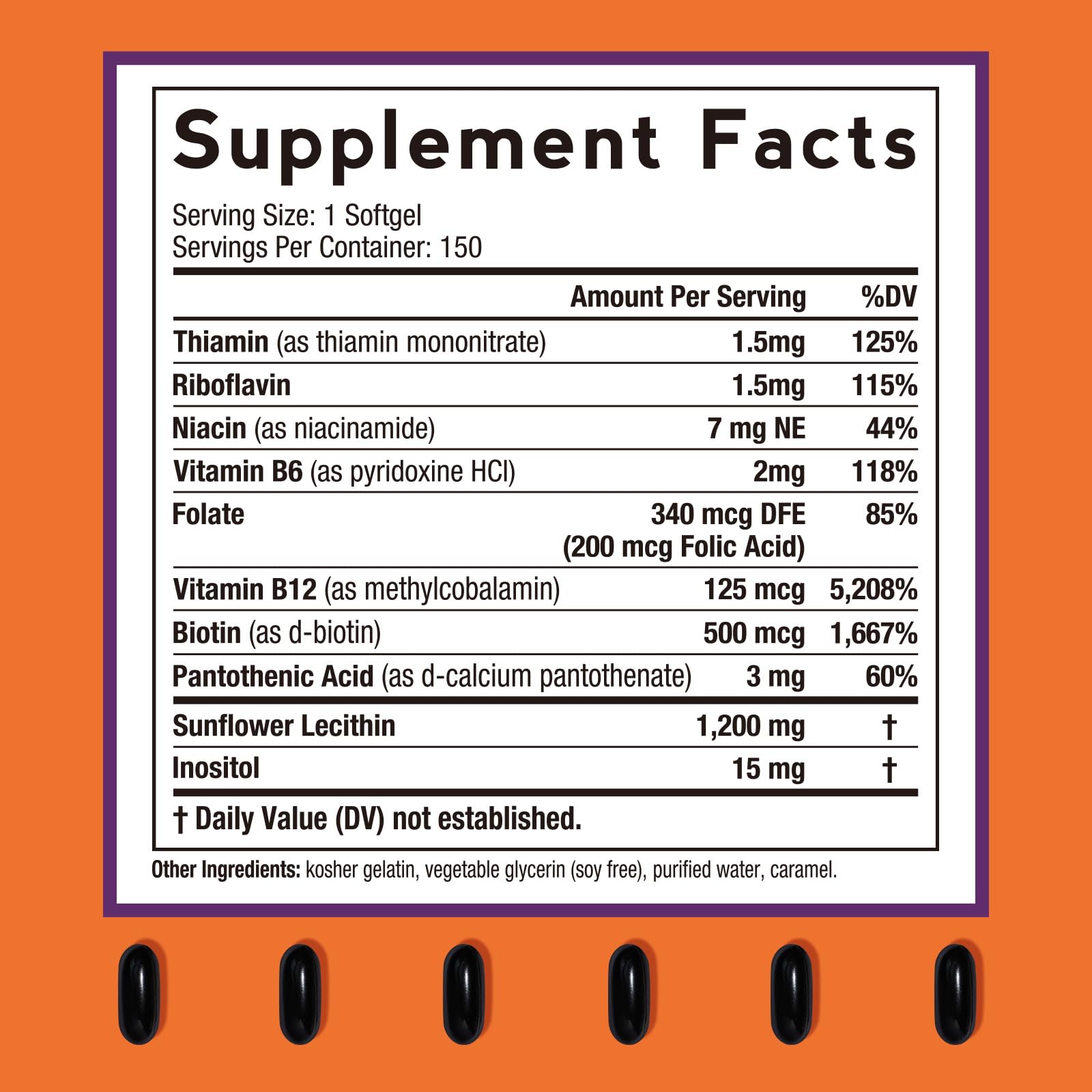 Doctor's Recipes non GMO soy free dietary supplement bottle containing 150 softgels for brain health support
