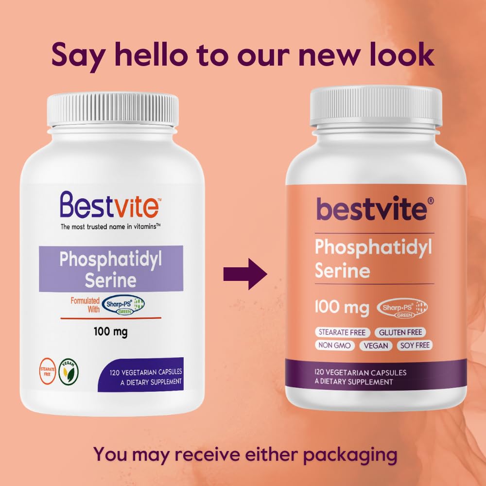 Bestvite 100mg phosphatidylserine capsules full product packaging display
