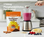 Lekithos sunflower lecithin supplement powder nutritional label