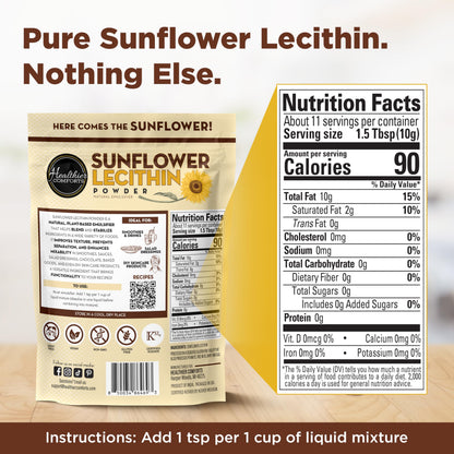 Non GMO soy free sunflower lecithin powder for baking and cooking smoothies