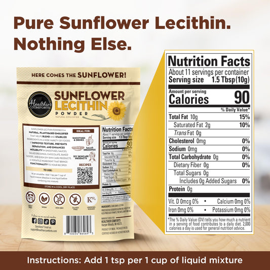 Non GMO soy free sunflower lecithin powder for baking and cooking smoothies