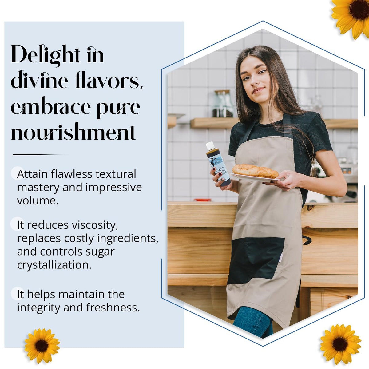 Fast Easy Bread sunflower lecithin bottle side profile view