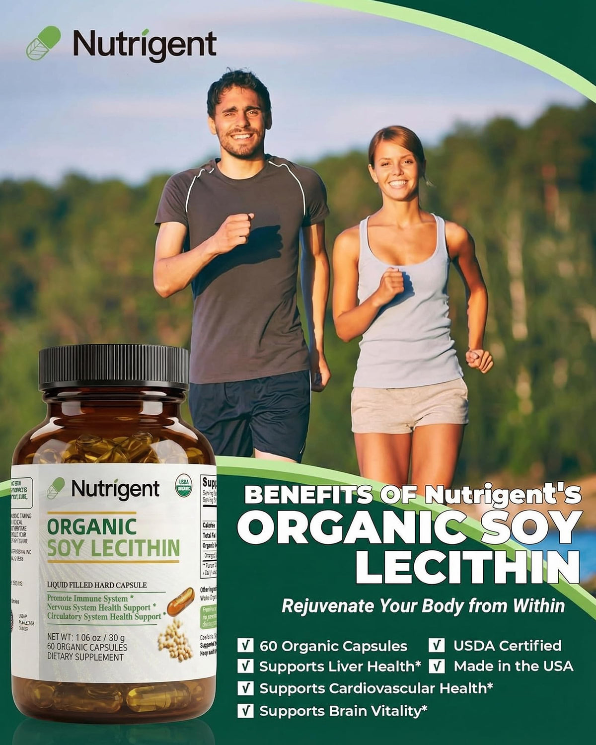 High absorption liquid choline lecithin capsules for cognitive support and memory focus.