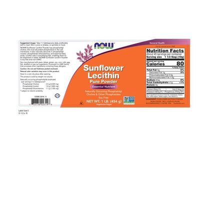 NOW Foods Sunflower Lecithin two pack packaging showcasing soy free label.