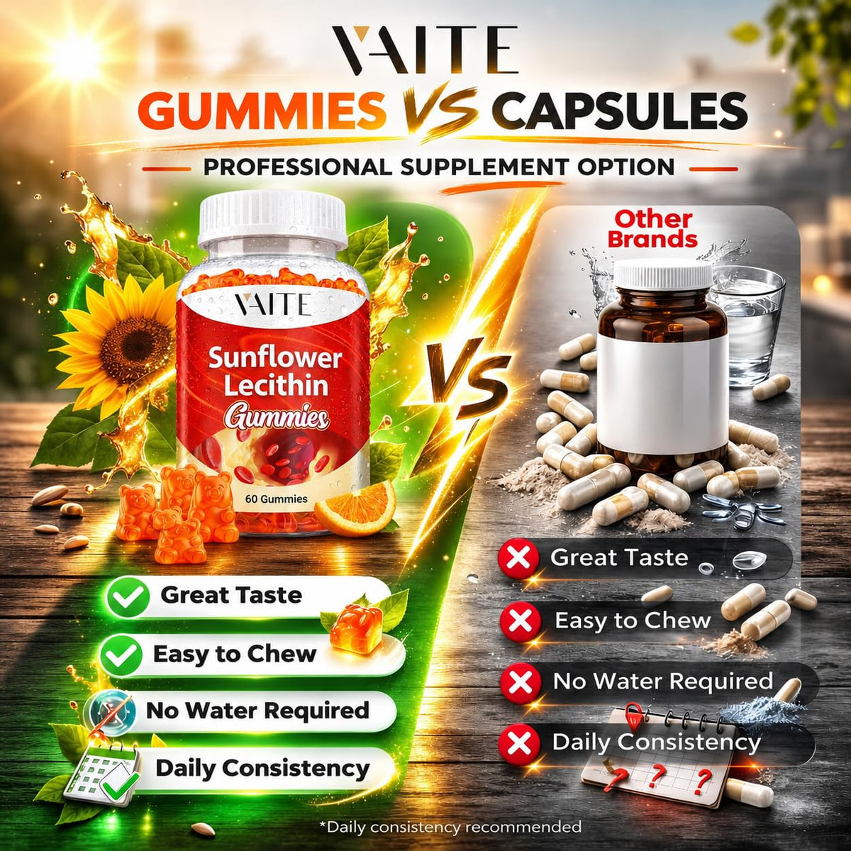 VAITE plant based lactation support and mental clarity supplement chewables closer details.