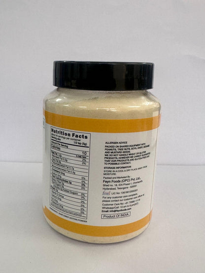 Premium authentic sunflower lecithin powder container top view