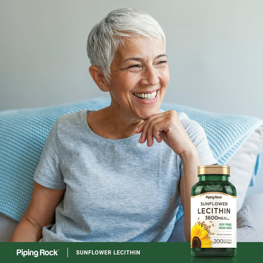 Piping Rock sunflower lecithin softgels for nursing mothers and lactation support