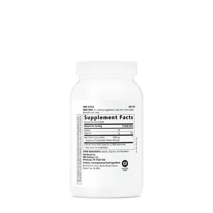 GNC Triple Lecithin 90 softgel capsules nutritional information label