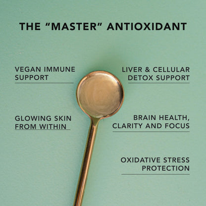 Soy-free and vegan Amandean master antioxidant liquid bottle for liver detox