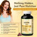 High phosphatidyl choline JulyDeer lecithin 90 softgels supplement for nervous system care.