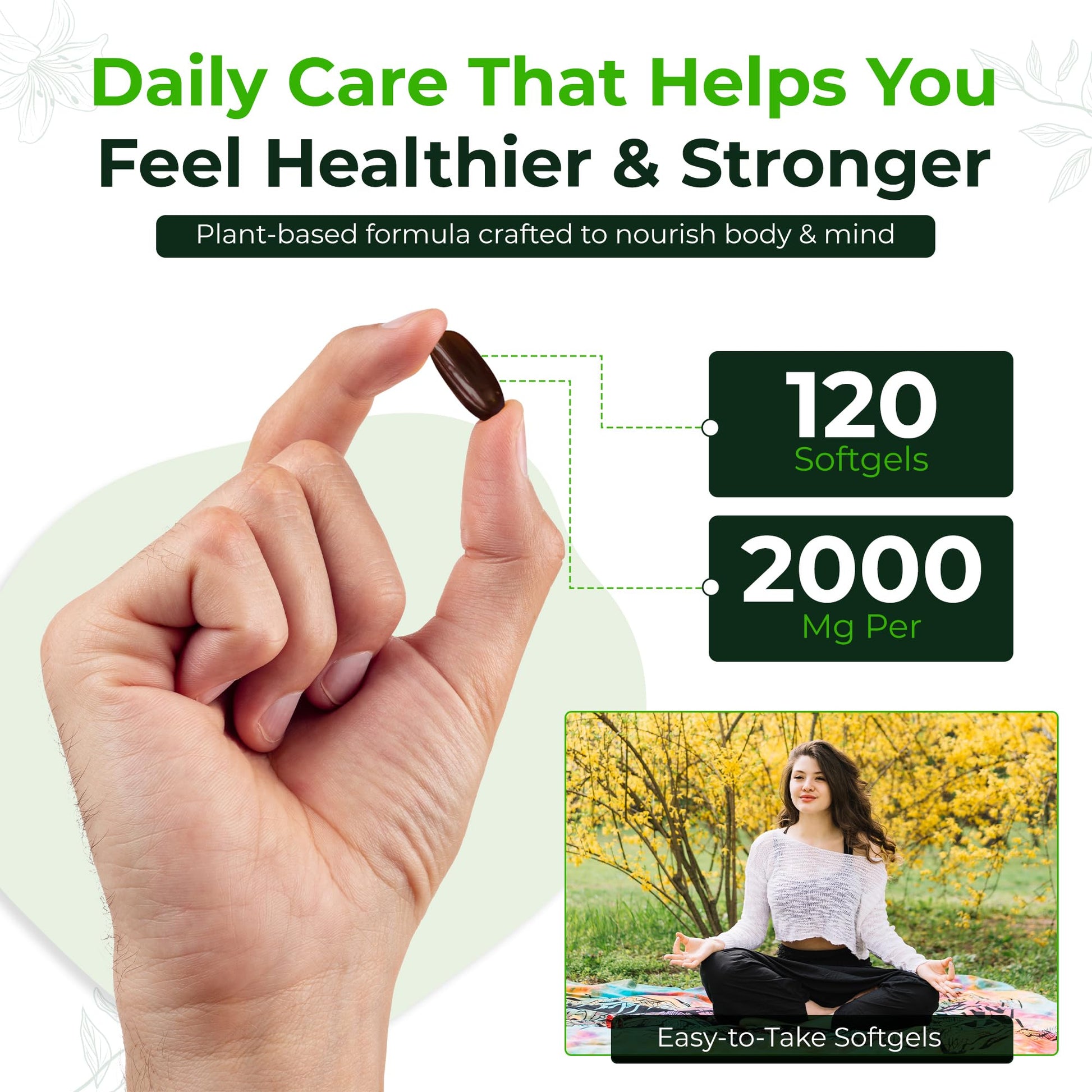 Side view of the authentic imported Natural Nutra Sunflower Lecithin 120 capsules product.
