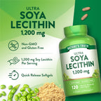 Nature's Truth Ultra Soy Lecithin bottle with nutritional information panel