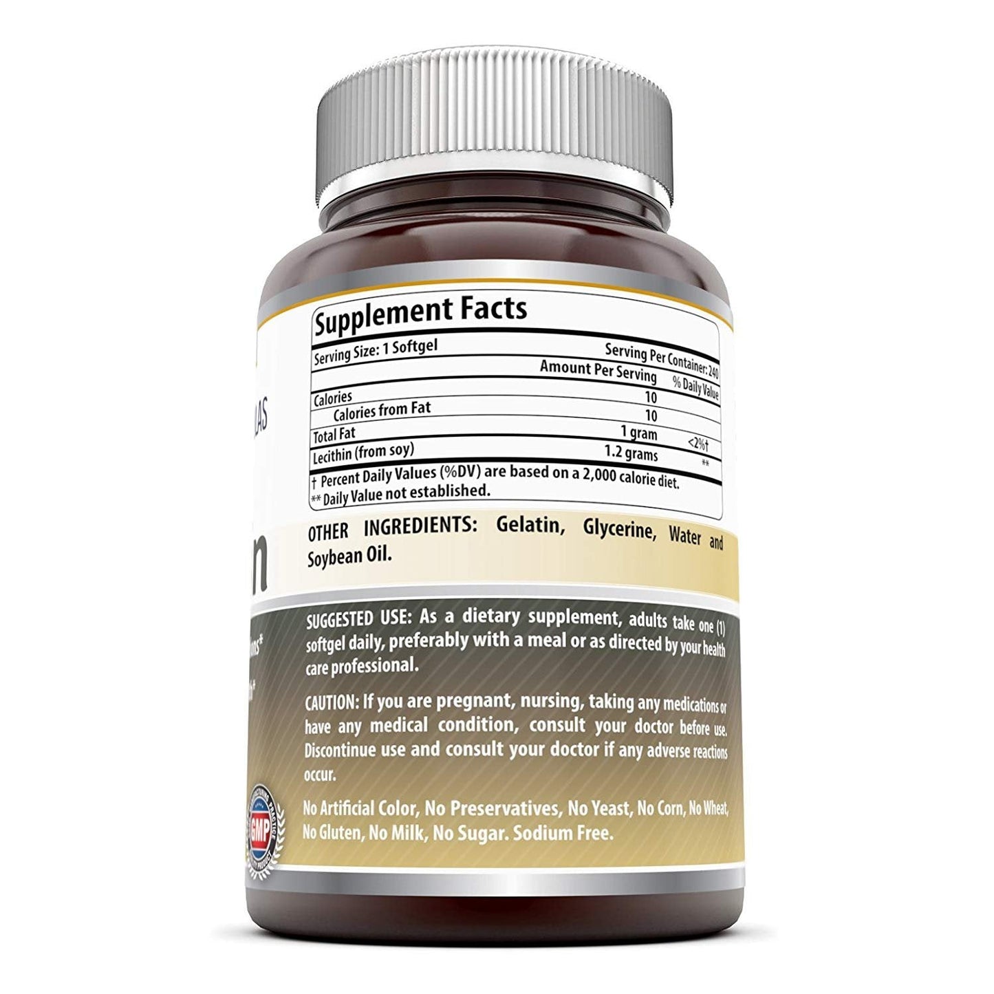 Non GMO gluten free lecithin softgels for cardiovascular support