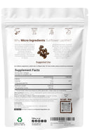 Micro Ingredients cold pressed sunflower lecithin capsules supplement label details
