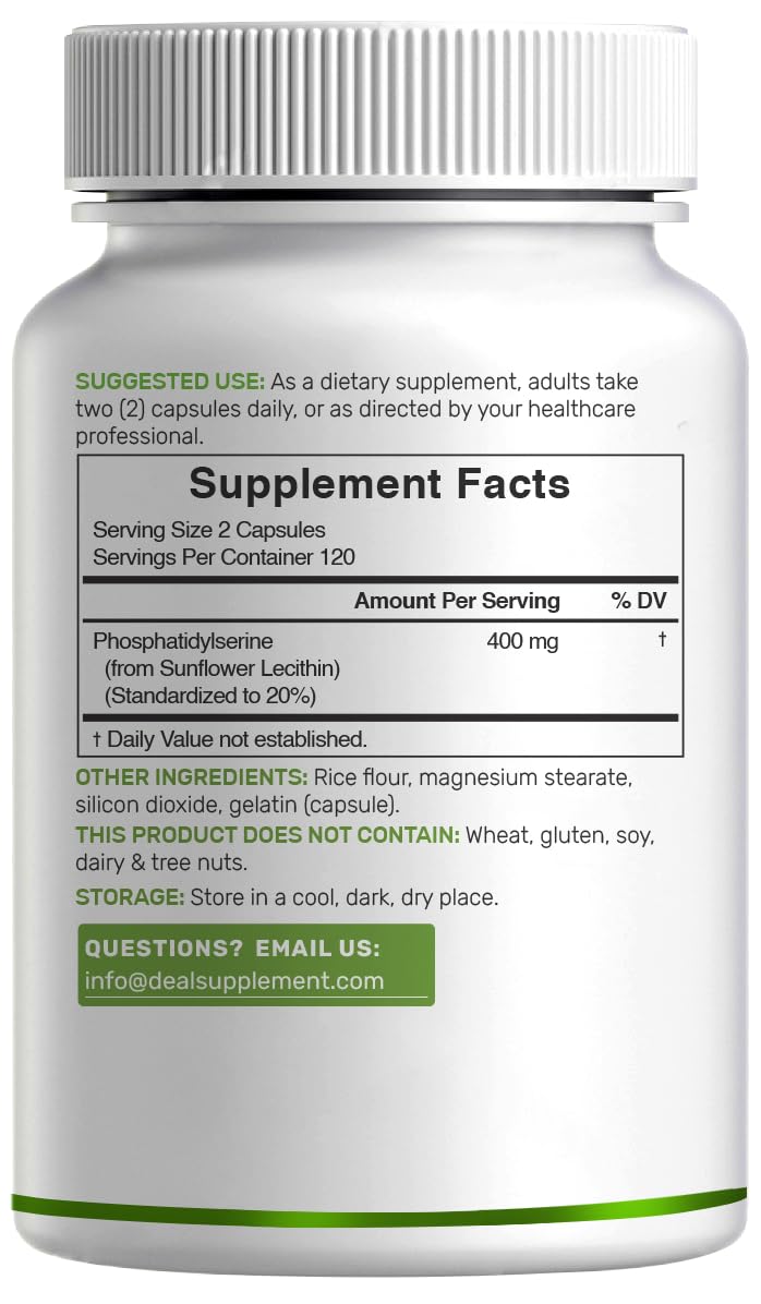Deal Supplement 400mg phosphatidylserine 240 count imported container