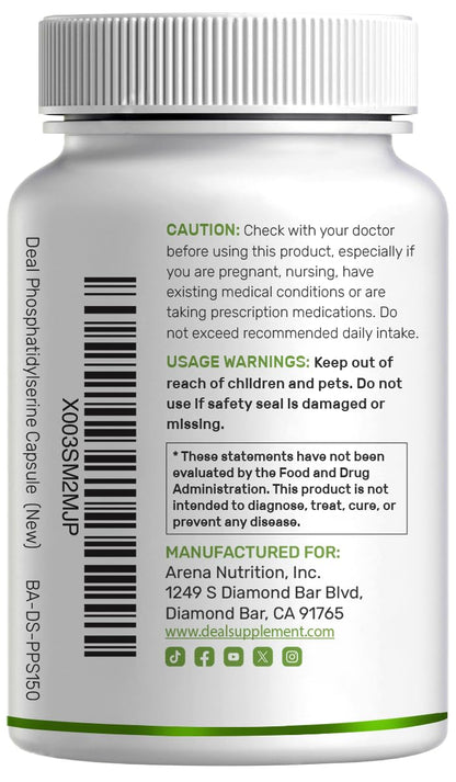 Deal Supplement certified authentic USA imported brain health capsules