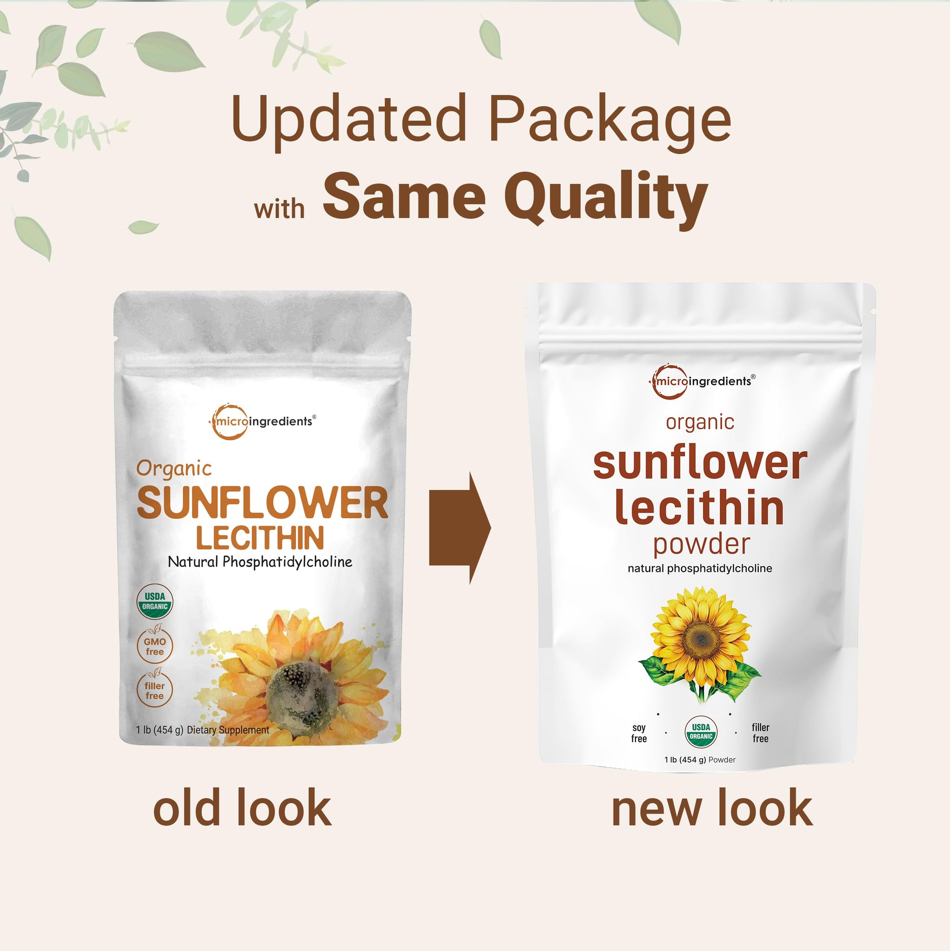 Organic cold pressed sunflower lecithin powder soy free supplement for lactation
