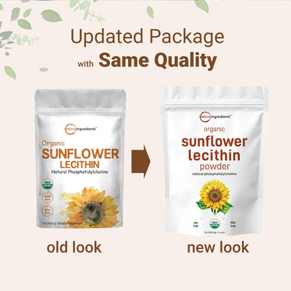 Organic cold pressed sunflower lecithin powder soy free supplement for lactation