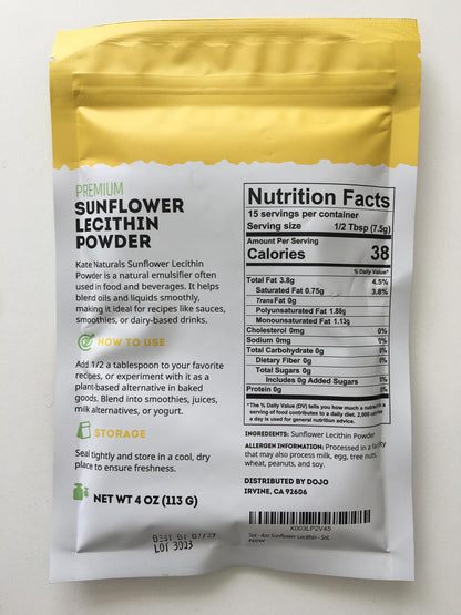 Smooth blending natural sunflower lecithin for vegan recipes